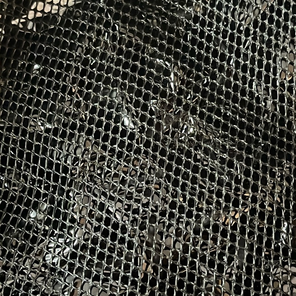 Euc Vtg Box Hat With Netting Black Textures Mater… - image 8